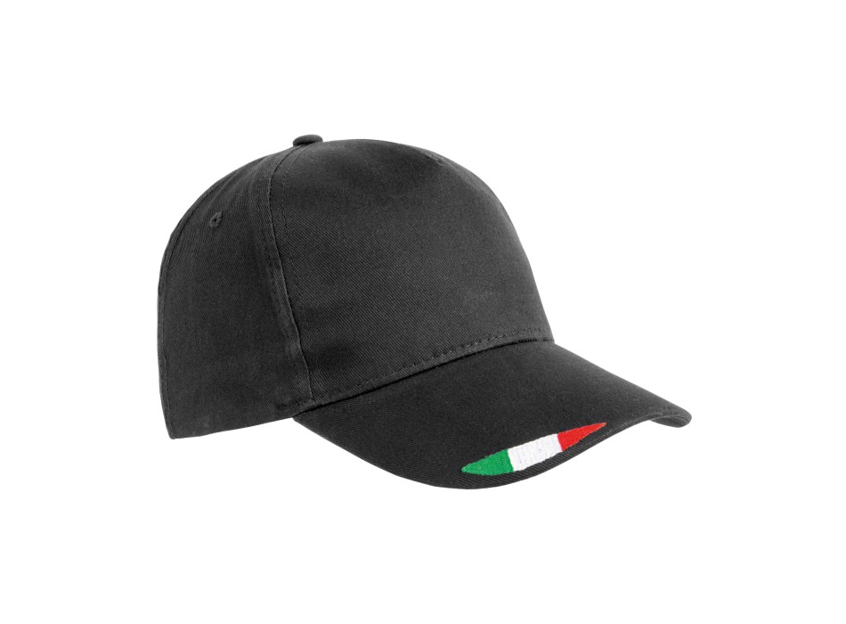 Cappellino in cotone, 5 pannelli con ricamo tricolore FullGadgets.com