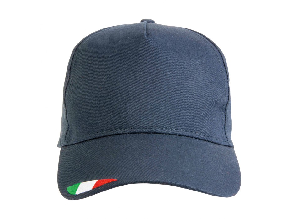 Cappellino in cotone, 5 pannelli con ricamo tricolore FullGadgets.com