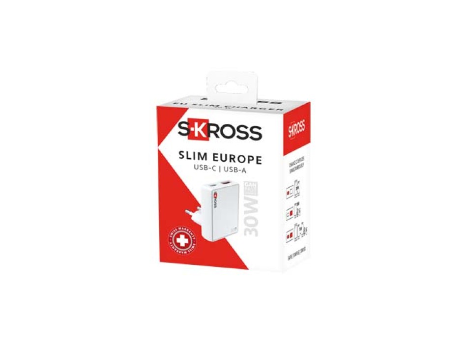 Caricabatterie da muro SKROSS® Slim 30W per l'Europa FullGadgets.com
