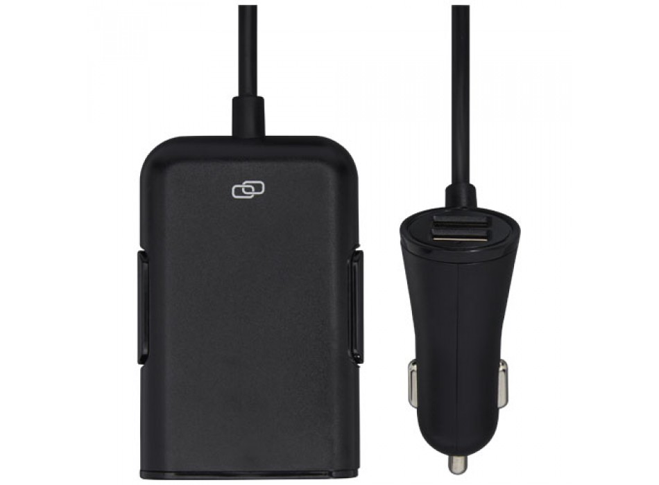 Caricabatterie per auto con 4 porte USB, tecnologia Quick Charge 3.0 ed estensione per i sedili posteriori Pilot FullGadgets.com