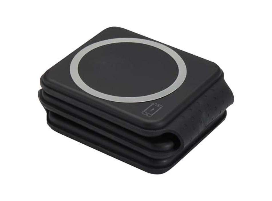 Caricabatterie wireless 3 in 1 da 15 W pieghevole in plastica riciclata Armus FullGadgets.com