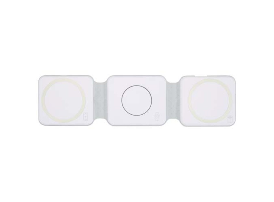 Caricabatterie wireless 3 in 1 da 15 W pieghevole in plastica riciclata Armus FullGadgets.com