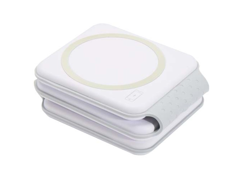 Caricabatterie wireless 3 in 1 da 15 W pieghevole in plastica riciclata Armus FullGadgets.com