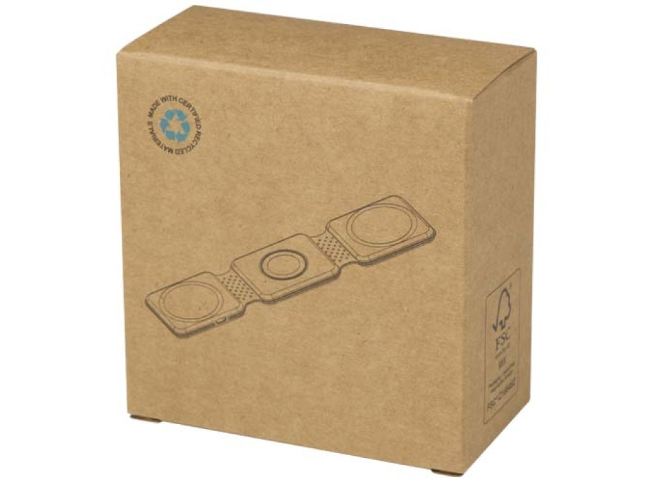 Caricabatterie wireless 3 in 1 da 15 W pieghevole in plastica riciclata Armus FullGadgets.com