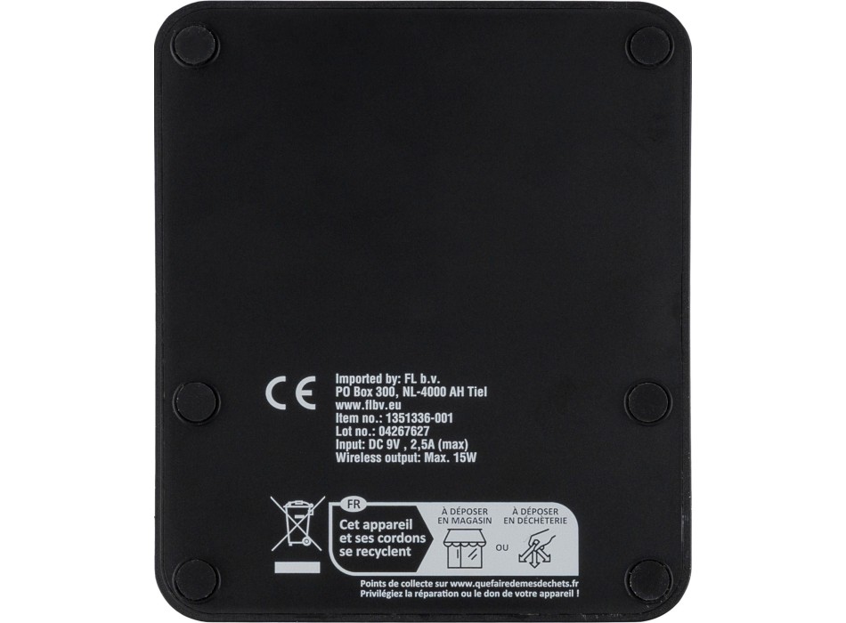 Caricabatterie wireless ABS riciclato 3-in-1 Elias FullGadgets.com