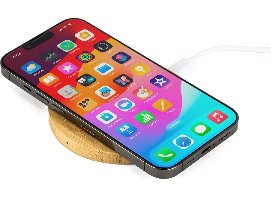 Caricabatterie wireless in bamboo Fernando FullGadgets.com