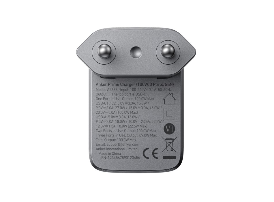Caricatore Anker Prime (100W, 3 Ports, GaN) FullGadgets.com