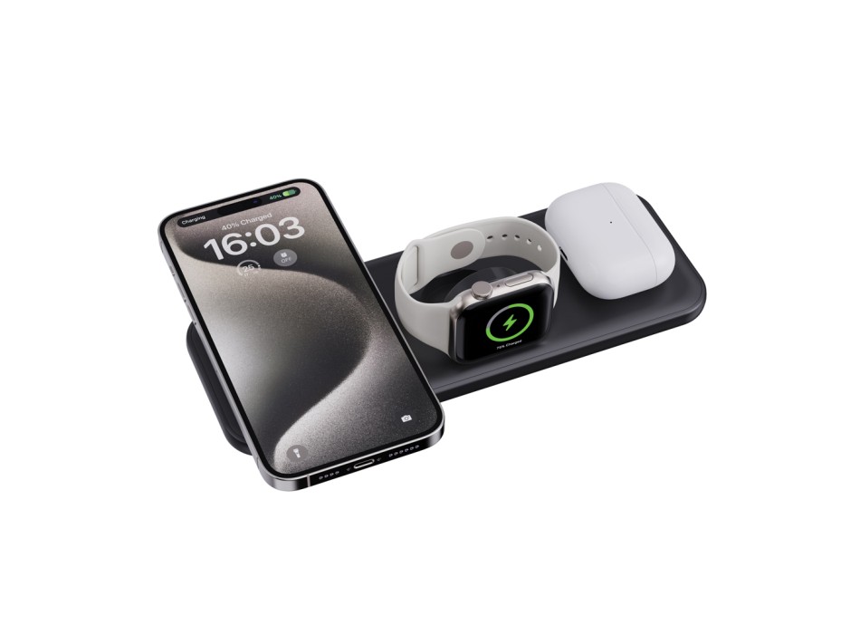 Caricatore magnetico 15W 3 in 1 Urban Vitamin Torrance RCS FullGadgets.com