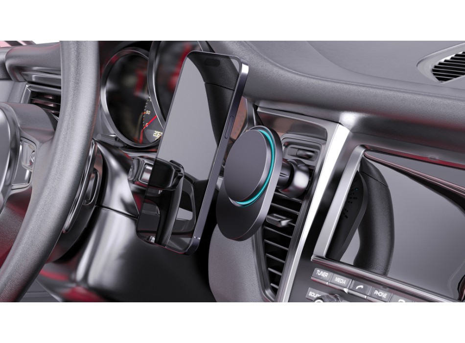 Caricatore magnetico 15W da auto PowerCruze in rPlastica RCS FullGadgets.com