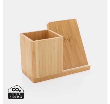 Caricatore wireless 10W Calgary in bambù FullGadgets.com