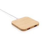 Caricatore wireless 10W con porte USB in bambù FullGadgets.com