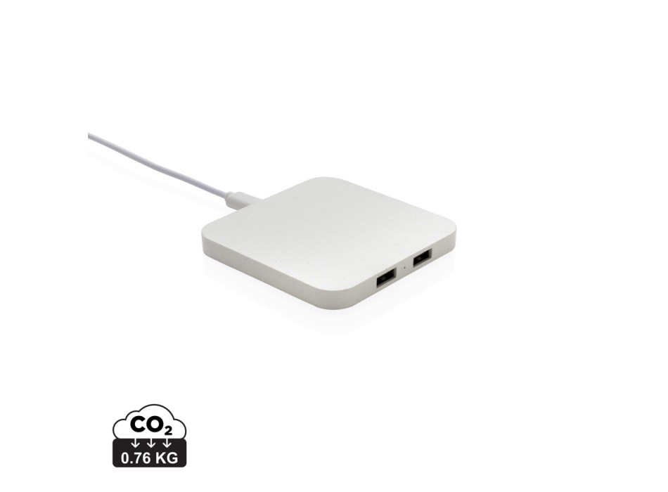 Caricatore wireless 10W con porte USB in plastica RCS FullGadgets.com