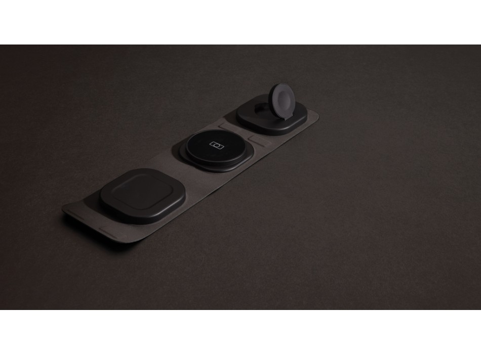 Caricatore wireless 15W 3 in 1 Swiss Peak in rPlastica FullGadgets.com