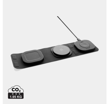 Caricatore wireless 15W 3 in 1 Swiss Peak in rPlastica FullGadgets.com