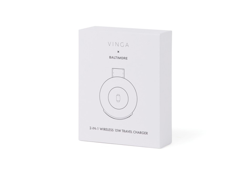 Caricatore wireless 2in1 da viaggio 15W VINGA Baltimore FullGadgets.com