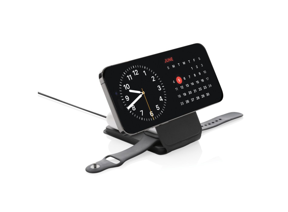 Caricatore wireless 3 in 1 15W Swiss Peak in r-plastica FullGadgets.com