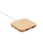 Caricatore wireless 5W in bambù con USB FullGadgets.com