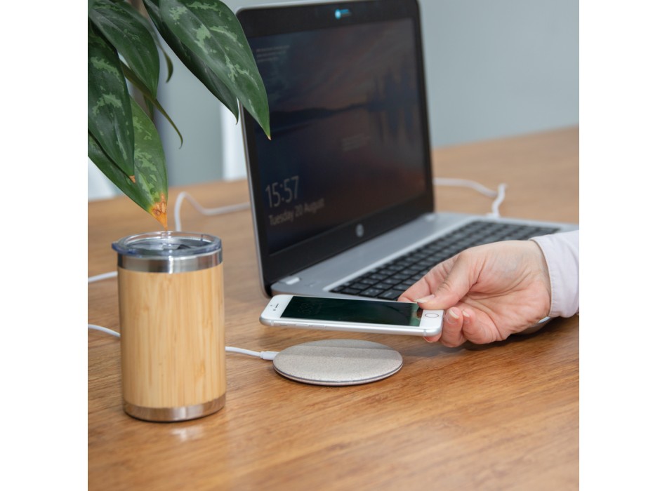 Caricatore wireless 5W in fibra di grano FullGadgets.com