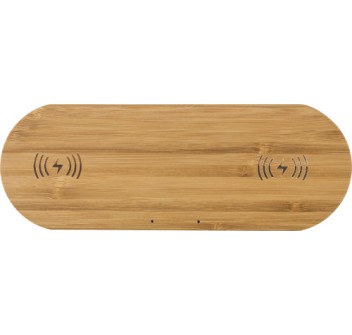 Caricatore wireless doppia posizione in bamboo Tatum FullGadgets.com