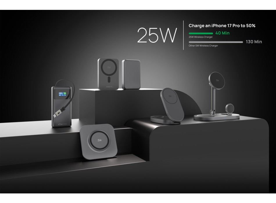 Caricatore wireless magnetico ultra veloce Quantum 25W FullGadgets.com