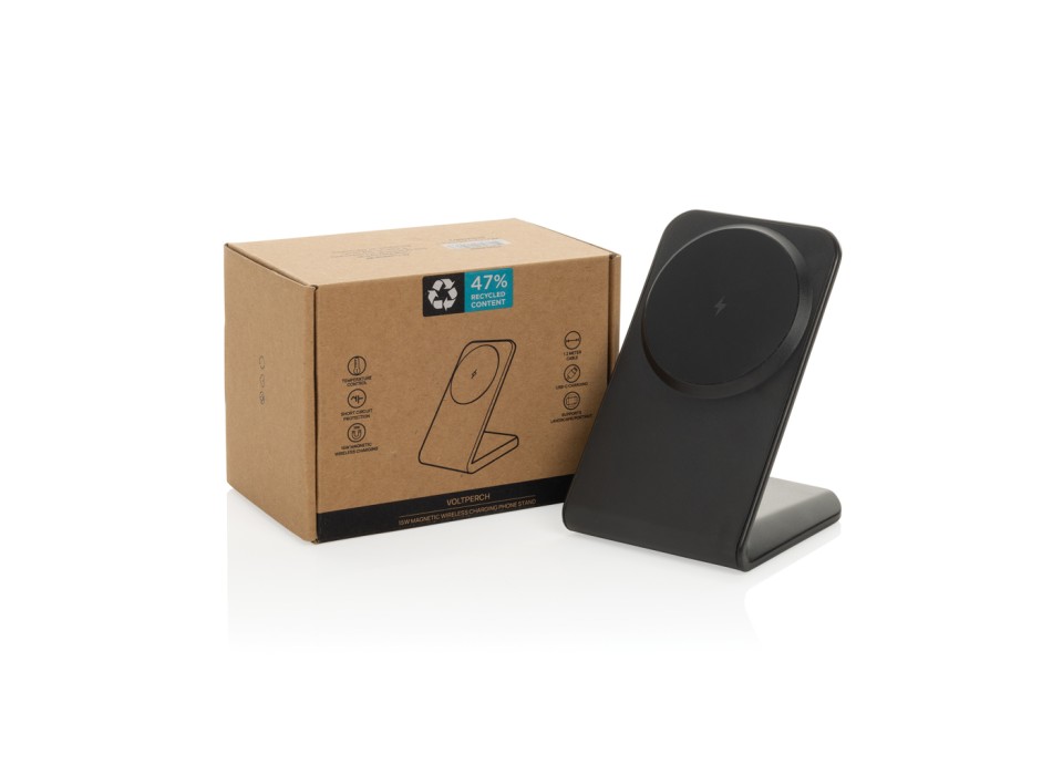 Caricatore wireless magnetico VoltPerch 15W in rPlastica RCS FullGadgets.com