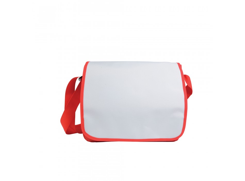 Cartella in poliestere 600d con tracolla regolabile e patta bianca FullGadgets.com