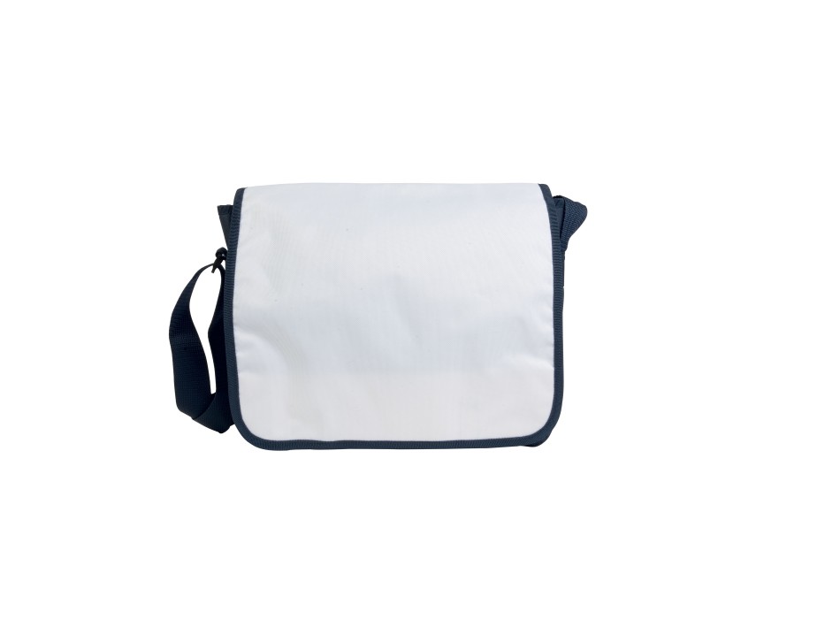 Cartella in poliestere 600D con tracolla regolabile e patta bianca FullGadgets.com