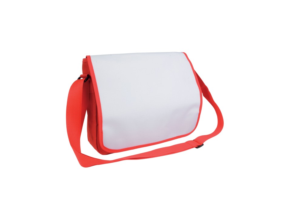 Cartella in poliestere 600D con tracolla regolabile e patta bianca FullGadgets.com