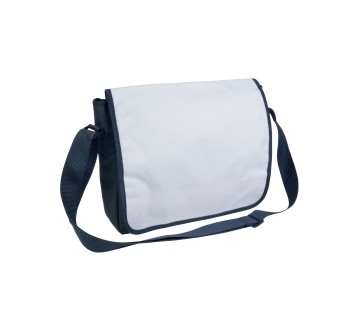 Cartella in poliestere 600D con tracolla regolabile e patta bianca FullGadgets.com