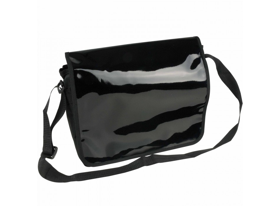 Cartella in poliestere 600d con tracolla regolabile e patta in pvc lucido FullGadgets.com