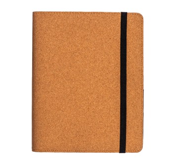 Cartella organizer in sughero con elastico A5, blocco 64 fogli FullGadgets.com