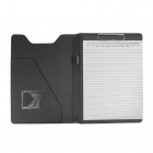 Cartella portablocco in PU. Blocco di 20 fogli a righe, molla in metallo FullGadgets.com