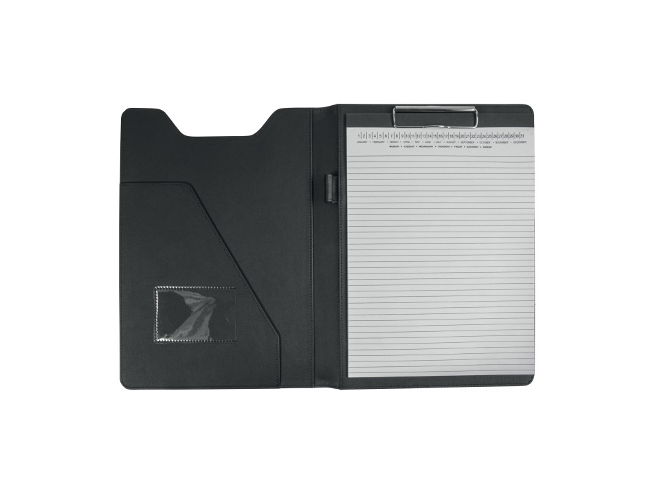 Cartella portablocco in PU. Blocco di 20 fogli a righe, molla in metallo FullGadgets.com