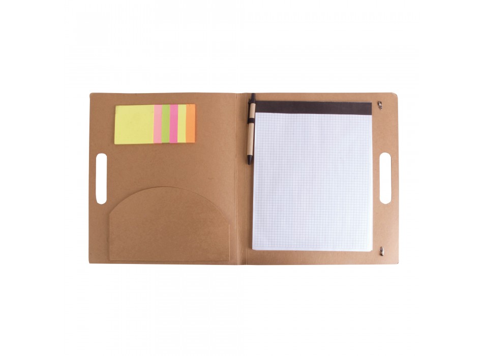 Cartelletta congresso in cartoncino, con post-it e penna (blocco a quadretti incluso) FullGadgets.com