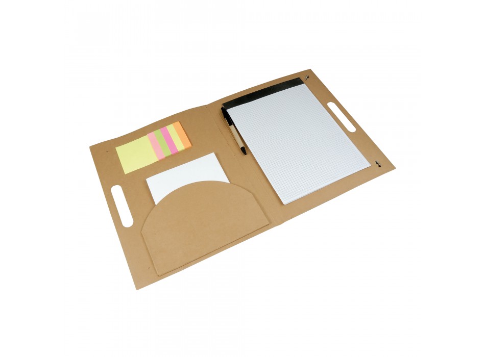 Cartelletta congresso in cartoncino, con post-it e penna (blocco a quadretti incluso) FullGadgets.com