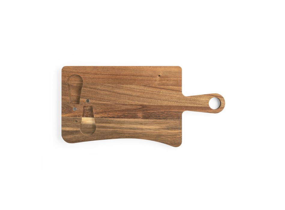 CASSIA. Tagliere per formaggi in legno di acacia con manico in cotone FullGadgets.com