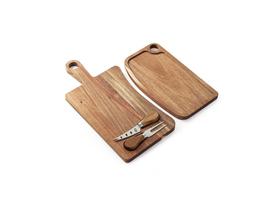 CASSIA. Tagliere per formaggi in legno di acacia con manico in cotone FullGadgets.com