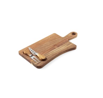 CASSIA. Tagliere per formaggi in legno di acacia con manico in cotone FullGadgets.com