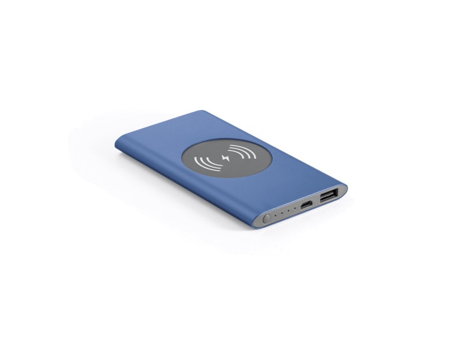 CASSINI. Power bank da 4'000 mAh con caricatore wireless da 5W in alluminio riciclato (100% rAL) FullGadgets.com
