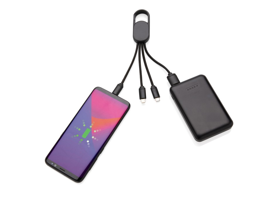 Cavo 4 in 1 con moschettone FullGadgets.com