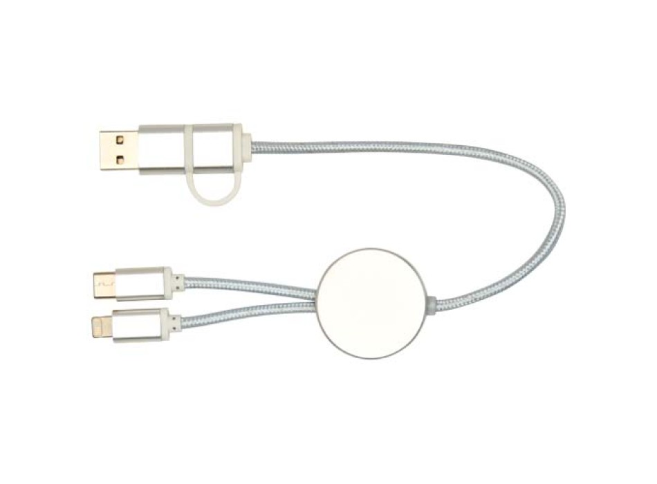 Cavo 5-in-1 in alluminio e plastica riciclata da 30 cm per la sincronizzazione dei dati e la ricarica rapida da 27 W Alasia FullGadgets.com