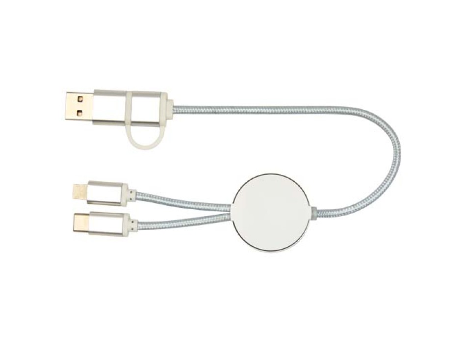 Cavo 5-in-1 in alluminio e plastica riciclata da 30 cm per la sincronizzazione dei dati e la ricarica rapida da 27 W Alasia FullGadgets.com