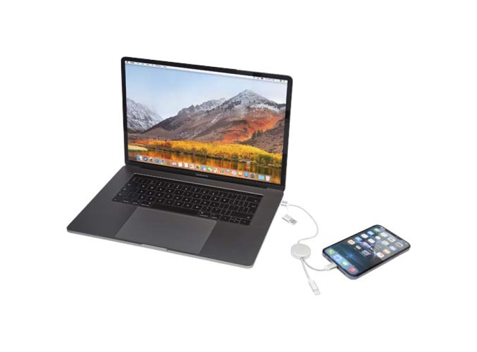 Cavo 5-in-1 in alluminio e plastica riciclata da 30 cm per la sincronizzazione dei dati e la ricarica rapida da 27 W Alasia FullGadgets.com