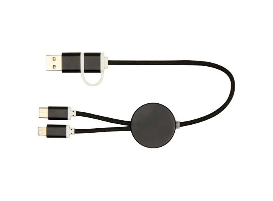 Cavo 5-in-1 in alluminio e plastica riciclata da 30 cm per la sincronizzazione dei dati e la ricarica rapida da 27 W Alasia FullGadgets.com