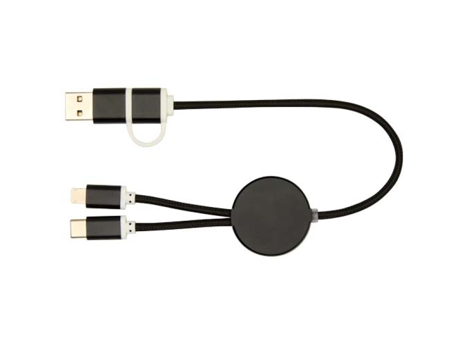 Cavo 5-in-1 in alluminio e plastica riciclata da 30 cm per la sincronizzazione dei dati e la ricarica rapida da 27 W Alasia FullGadgets.com