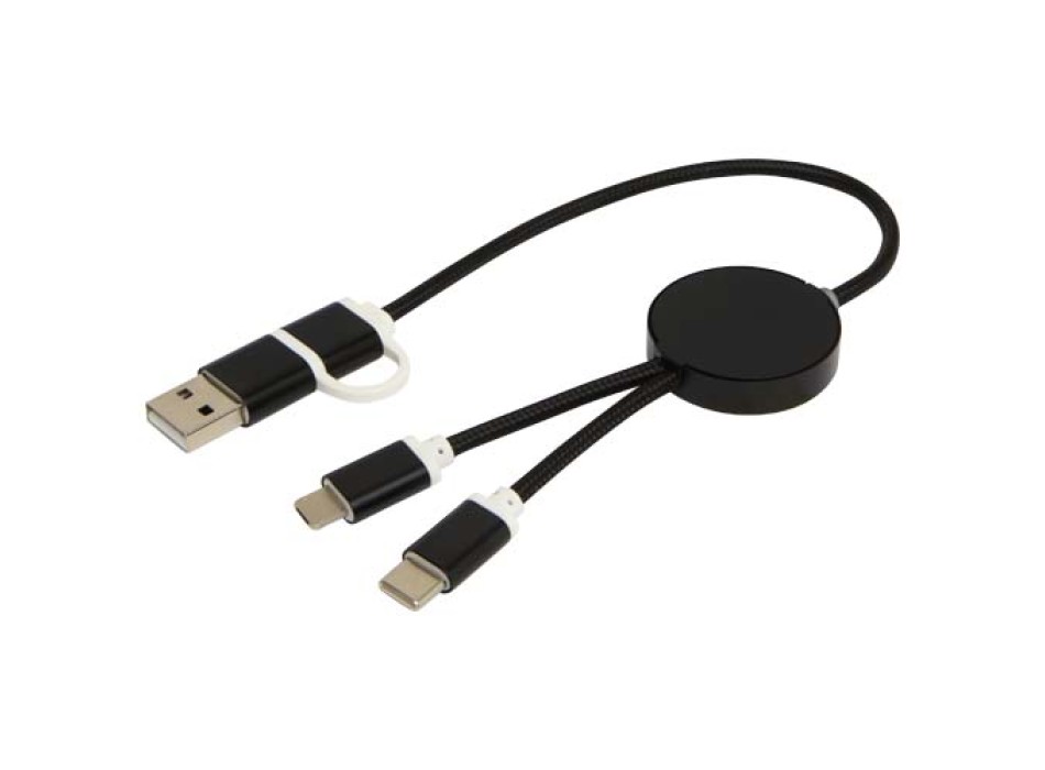 Cavo 5-in-1 in alluminio e plastica riciclata da 30 cm per la sincronizzazione dei dati e la ricarica rapida da 27 W Alasia FullGadgets.com