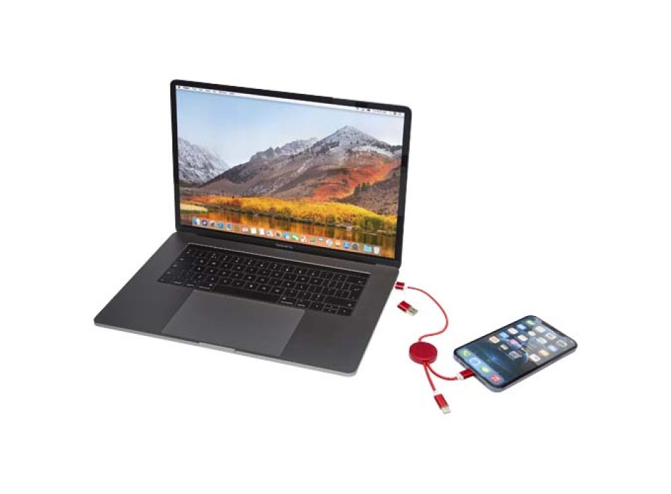 Cavo 5-in-1 in alluminio e plastica riciclata da 30 cm per la sincronizzazione dei dati e la ricarica rapida da 27 W Alasia FullGadgets.com