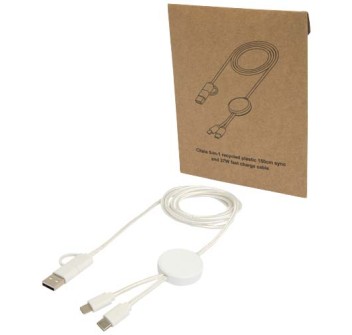 Cavo 5-in-1 in plastica riciclata da 150 cm per la sincronizzazione dei dati e la ricarica rapida da 27 W Citala FullGadgets.com