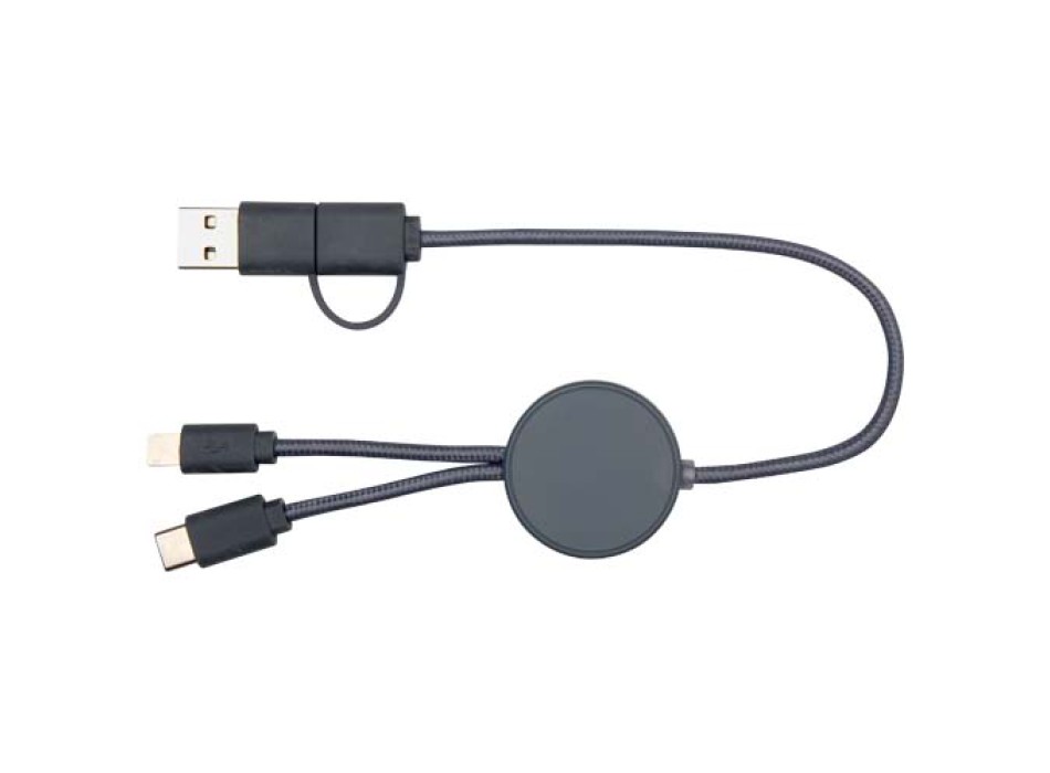 Cavo 5-in-1 in plastica riciclata da 30 cm per la sincronizzazione dei dati e la ricarica rapida da 27 W Citala FullGadgets.com