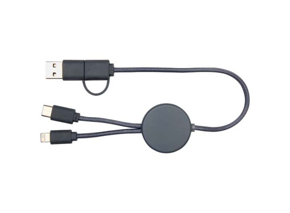 Cavo 5-in-1 in plastica riciclata da 30 cm per la sincronizzazione dei dati e la ricarica rapida da 27 W Citala FullGadgets.com